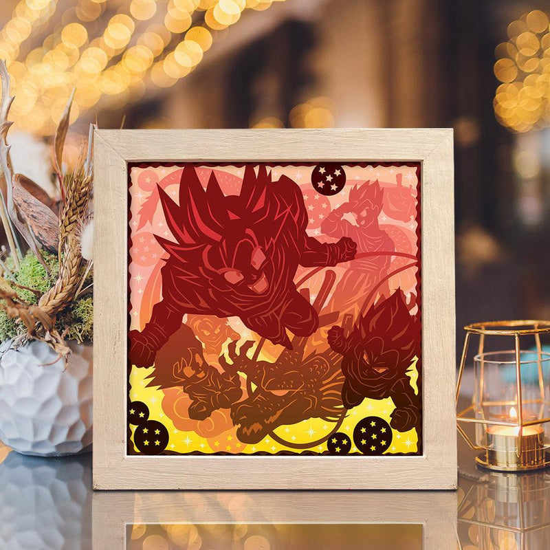 Dragon Ball Z – Paper Cut Light Box File - Cricut File - 20x20cm - LightBoxGoodMan - LightboxGoodman