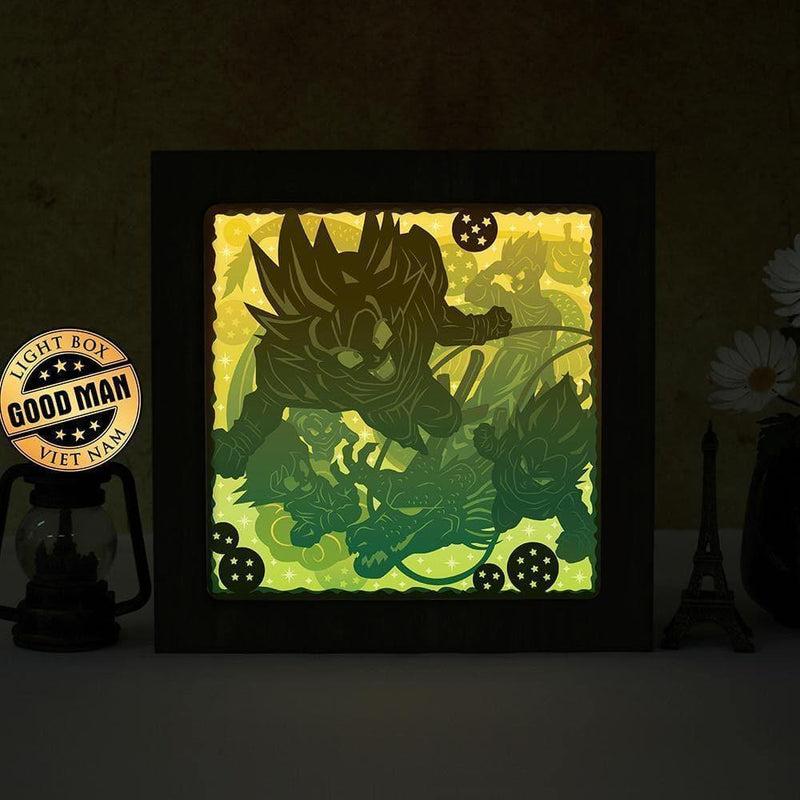 Dragon Ball Z – Paper Cut Light Box File - Cricut File - 20x20cm - LightBoxGoodMan - LightboxGoodman