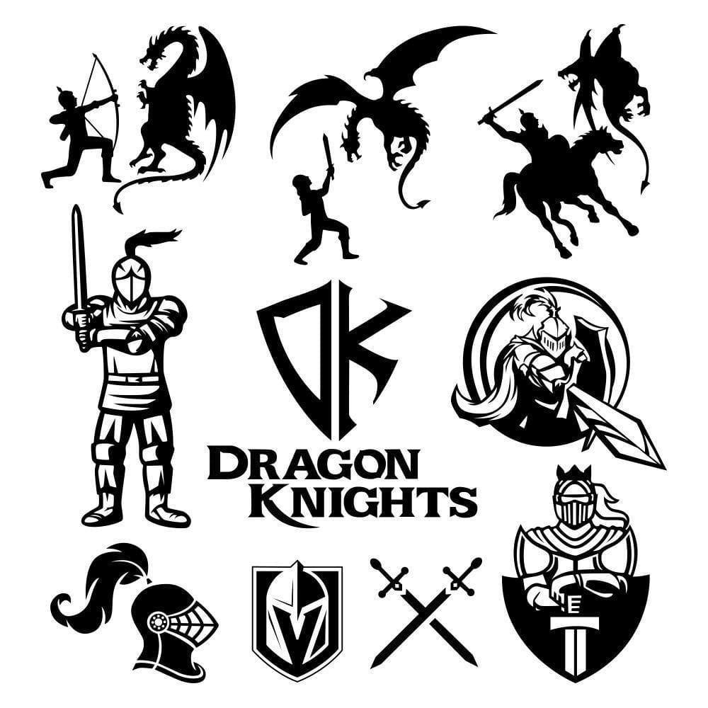 Dragon Knight - Cricut File - Svg, Png, Dxf, Eps - LightBoxGoodMan - LightboxGoodman