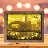 Dubai Skyline - Paper Cutting Light Box - LightBoxGoodman