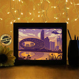 Dubai Skyline - Paper Cutting Light Box - LightBoxGoodman - LightboxGoodman