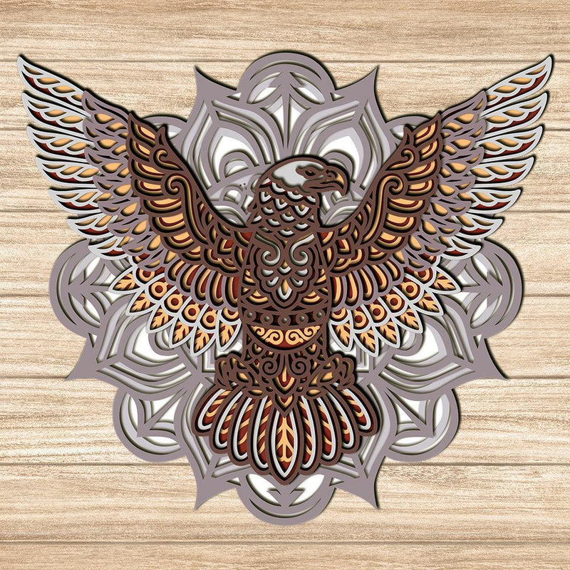 Eagle 1 - Paper 3D Layered File - Cricut File - 20x20cm - LightBoxGoodMan - LightboxGoodman