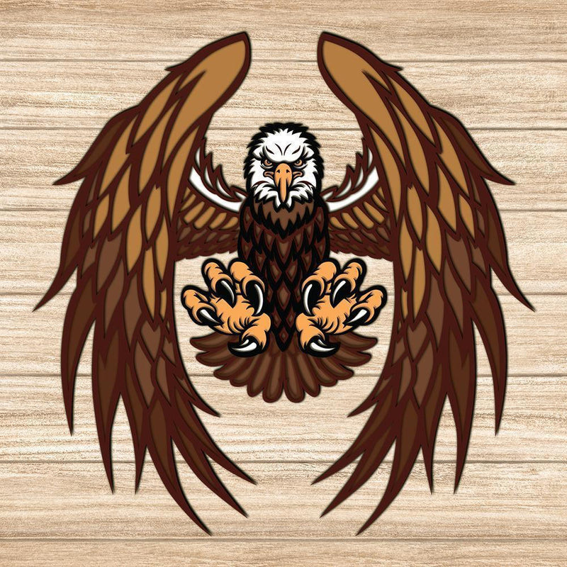 Eagle 2 - Paper 3D Layered File - Cricut File - 20x17cm - LightBoxGoodMan - LightboxGoodman