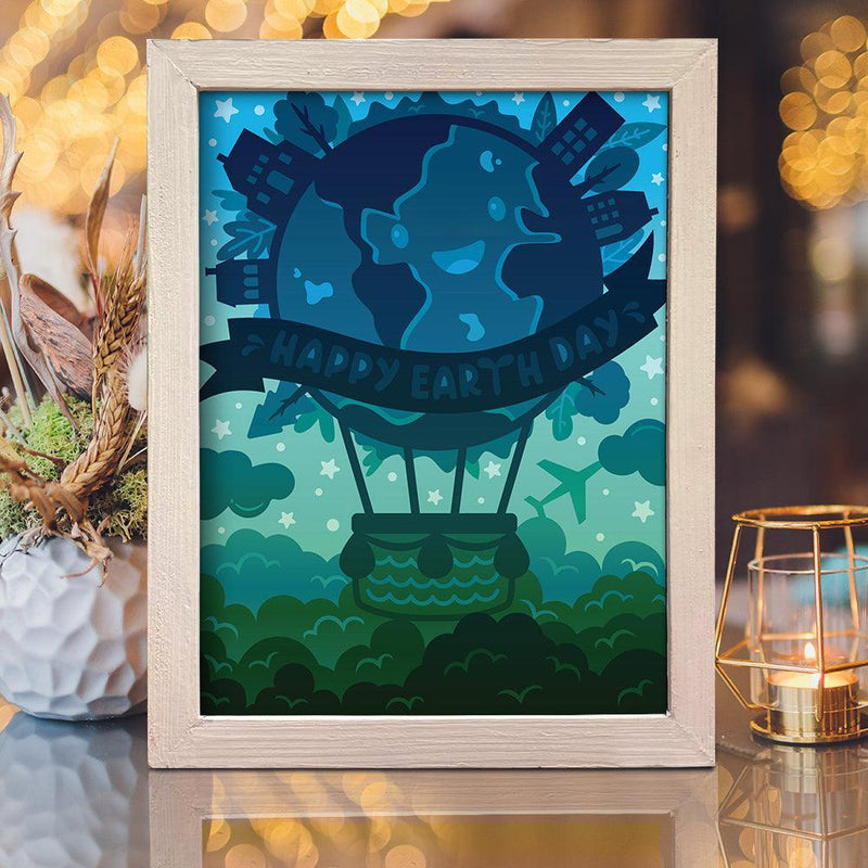 Earth Day 3 – Paper Cut Light Box File - Cricut File - 20x26cm - LightBoxGoodMan - LightboxGoodman