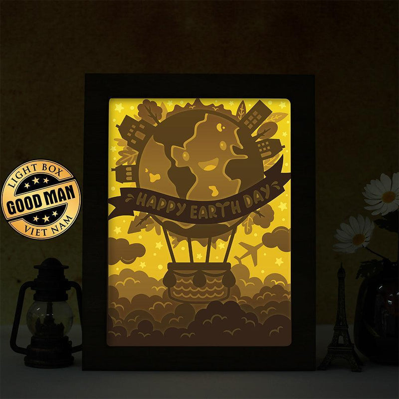 Earth Day 3 – Paper Cut Light Box File - Cricut File - 20x26cm - LightBoxGoodMan - LightboxGoodman