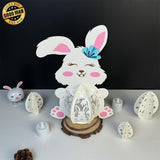 Easter 1 - Easter Bunny 3D Lantern File - Cricut File - 7.7x11.2" - LightBoxGoodMan - LightboxGoodman