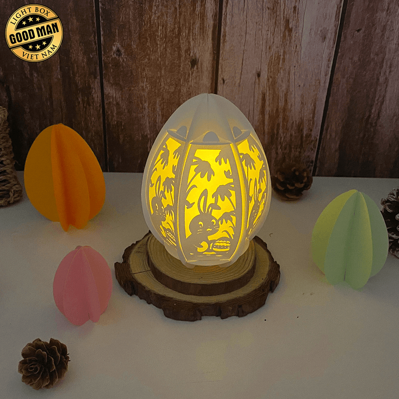 Easter 1 - Easter Small Egg 3D Lantern File - Cricut File - 5.1x3.8" - LightBoxGoodMan - LightboxGoodman