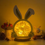 Easter 1 - Paper Cut Bunny Light Box File - Cricut File - 10,2x7,3 Inches - LightBoxGoodMan - LightboxGoodman