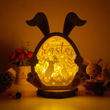 Easter 1 - Paper Cut Bunny Light Box File - Cricut File - 19x24.5cm - LightBoxGoodMan