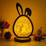 Easter 1 - Paper Cut Bunny Light Box File - Cricut File - 6.4x10.9 Inches - LightBoxGoodMan
