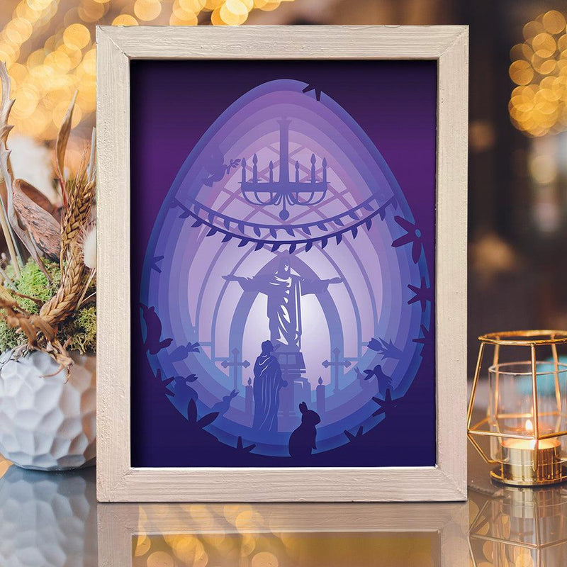 Easter 1 – Paper Cut Light Box File - Cricut File - 8x10 inches - LightBoxGoodMan - LightboxGoodman