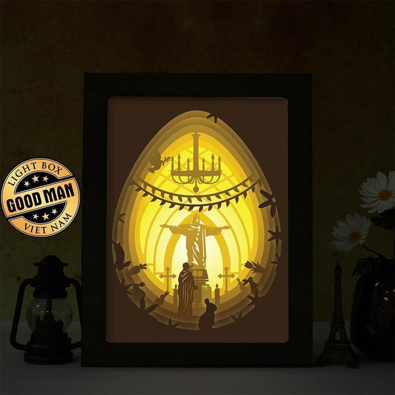 Easter 1 – Paper Cut Light Box File - Cricut File - 8x10 inches - LightBoxGoodMan - LightboxGoodman