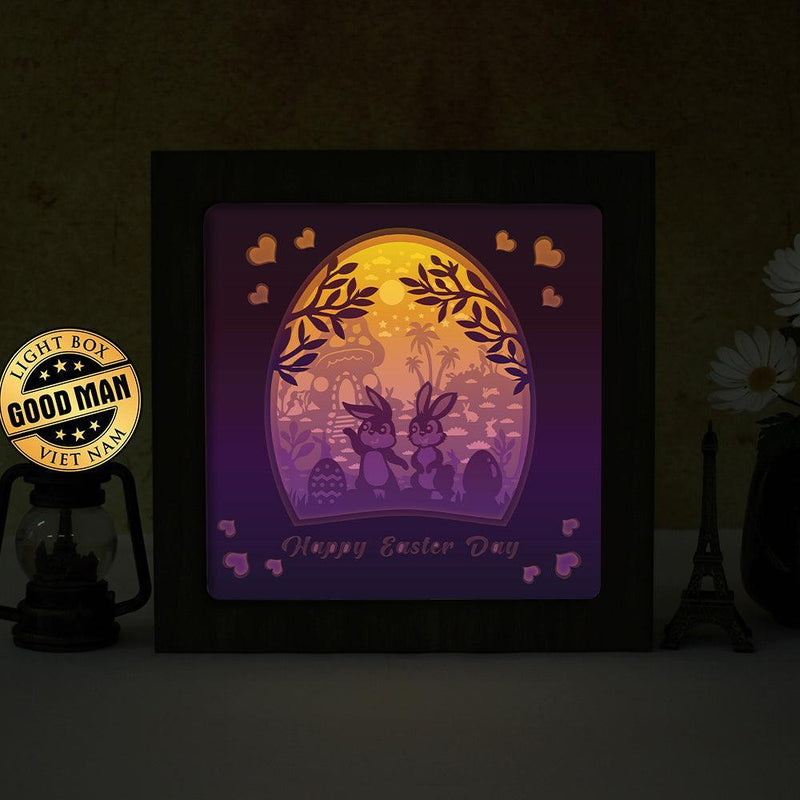 Easter 10 – Paper Cut Light Box File - Cricut File - 20x20cm - LightBoxGoodMan - LightboxGoodman