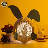 Easter 2 - Easter Bunny 3D Pop-up File - Cricut File - 12.6x7.5" - LightBoxGoodMan - LightboxGoodman