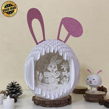 Easter 2 - Easter Rabbit 3D Pop-up File - Cricut File - 12.9x7.45" - LightBoxGoodMan - LightboxGoodman