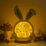 Easter 2 - Paper Cut Bunny Light Box File - Cricut File - 10,2x7,3 Inches - LightBoxGoodMan