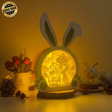 Easter 2 - Paper Cut Bunny Light Box File - Cricut File - 10,2x7,3 Inches - LightBoxGoodMan - LightboxGoodman