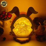 Easter 2 - Paper Cut Bunny Light Box File - Cricut File - 19x24.5cm - LightBoxGoodMan - LightboxGoodman