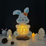 Easter 3 - Easter Bunny 3D Lantern File - Cricut File - 7.7x11.2" - LightBoxGoodMan - LightboxGoodman