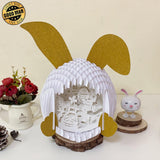 Easter 3 - Easter Bunny 3D Pop-up File - Cricut File - 12.6x7.5" - LightBoxGoodMan - LightboxGoodman
