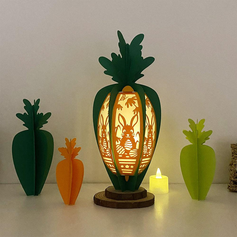 Easter 3 - Easter Carrot 3D Lantern File - 4.5x10.3" - Cricut File - LightBoxGoodMan - LightboxGoodman