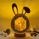 Easter 3 - Easter Rabbit 3D Pop-up File - Cricut File - 12.9x7.45