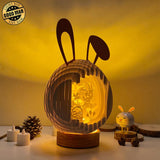 Easter 3 - Easter Rabbit 3D Pop-up File - Cricut File - 12.9x7.45" - LightBoxGoodMan - LightboxGoodman