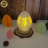 Easter 3 - Easter Small Egg 3D Lantern File - Cricut File - 5.1x3.8" - LightBoxGoodMan - LightboxGoodman