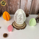 Easter 3 - Easter Small Egg 3D Lantern File - Cricut File - 5.1x3.8" - LightBoxGoodMan - LightboxGoodman