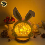 Easter 3 - Paper Cut Bunny Light Box File - Cricut File - 10,2x7,3 Inches - LightBoxGoodMan - LightboxGoodman