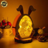Easter 3 - Paper Cut Bunny Light Box File - Cricut File - 19x24.5cm - LightBoxGoodMan - LightboxGoodman
