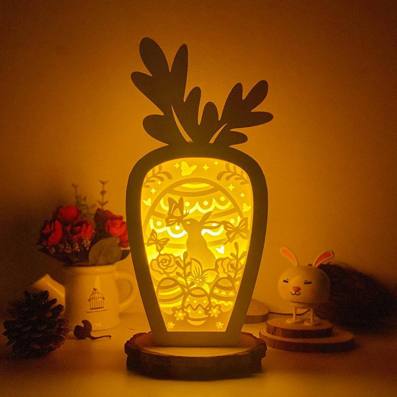 Easter 3 - Paper Cut Carrot Light Box File - Cricut File - 5.5x11.4 Inches - LightBoxGoodMan - LightboxGoodman