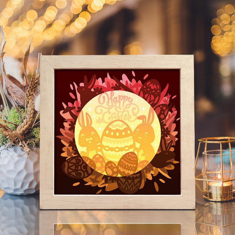 Easter 3 – Paper Cut Light Box File - Cricut File - 8x8 inches - LightBoxGoodMan - LightboxGoodman