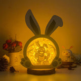 Easter 4 - Paper Cut Bunny Light Box File - Cricut File - 10,2x7,3 Inches - LightBoxGoodMan
