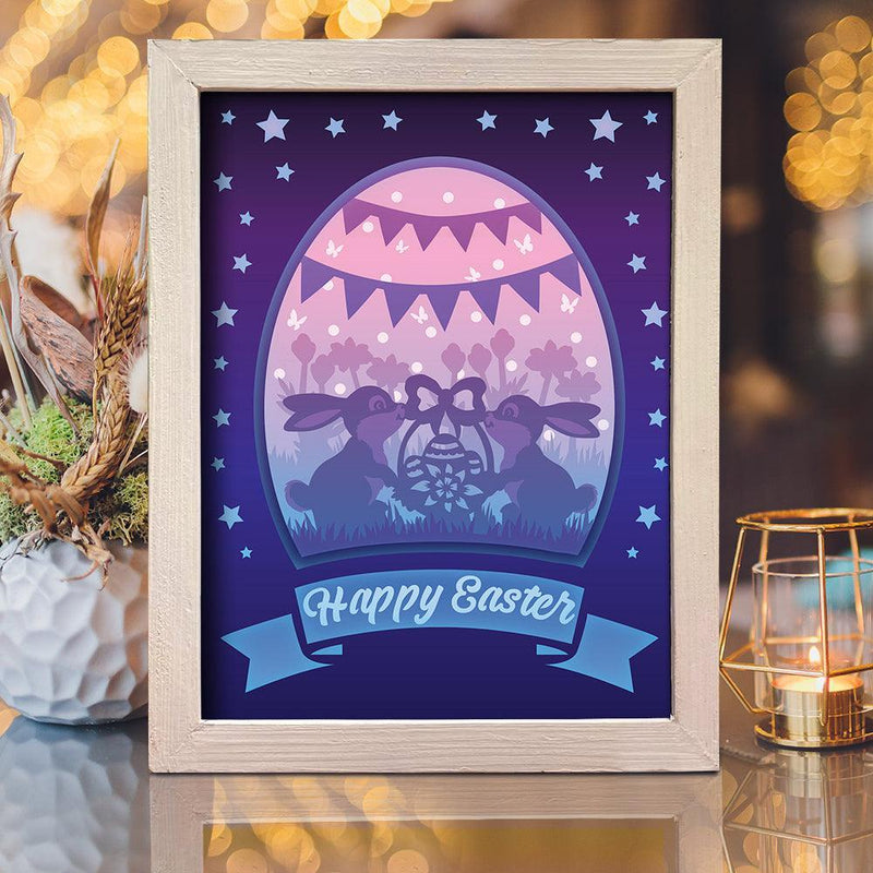 Easter 4 – Paper Cut Light Box File - Cricut File - 8x10 inches - LightBoxGoodMan - LightboxGoodman