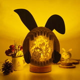 Easter 5 - Easter Bunny 3D Pop-up File - Cricut File - 12.6x7.5