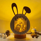 Easter 5 - Easter Rabbit 3D Pop-up File - Cricut File - 12.9x7.45