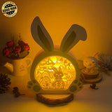 Easter 5 - Paper Cut Bunny Light Box File - Cricut File - 10,2x7,3 Inches - LightBoxGoodMan - LightboxGoodman