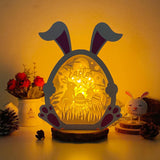 Easter 5 - Paper Cut Bunny Light Box File - Cricut File - 9,7x7,5 Inches - LightBoxGoodMan