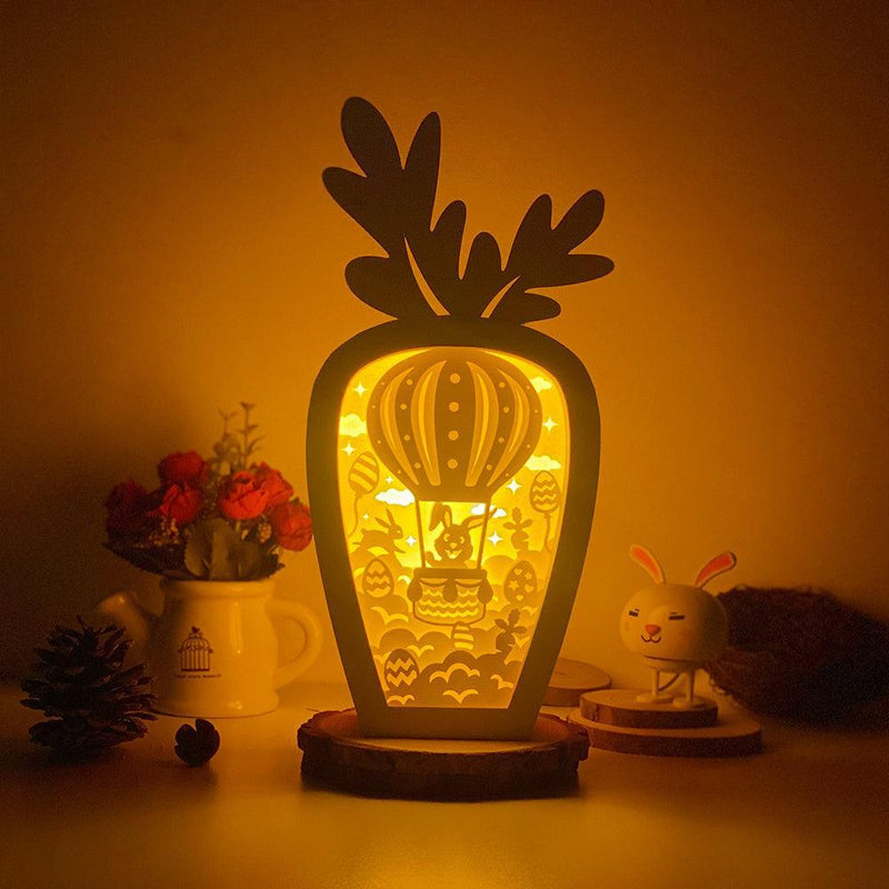 Easter 5 - Paper Cut Carrot Light Box File - Cricut File - 5.5x11.4 Inches - LightBoxGoodMan - LightboxGoodman