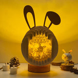 Easter 6 - Easter Rabbit 3D Pop-up File - Cricut File - 12.9x7.45