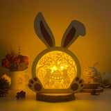 Easter 6 - Paper Cut Bunny Light Box File - Cricut File - 10,2x7,3 Inches - LightBoxGoodMan