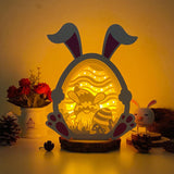 Easter 6 - Paper Cut Bunny Light Box File - Cricut File - 9,7x7,5 Inches - LightBoxGoodMan - LightboxGoodman