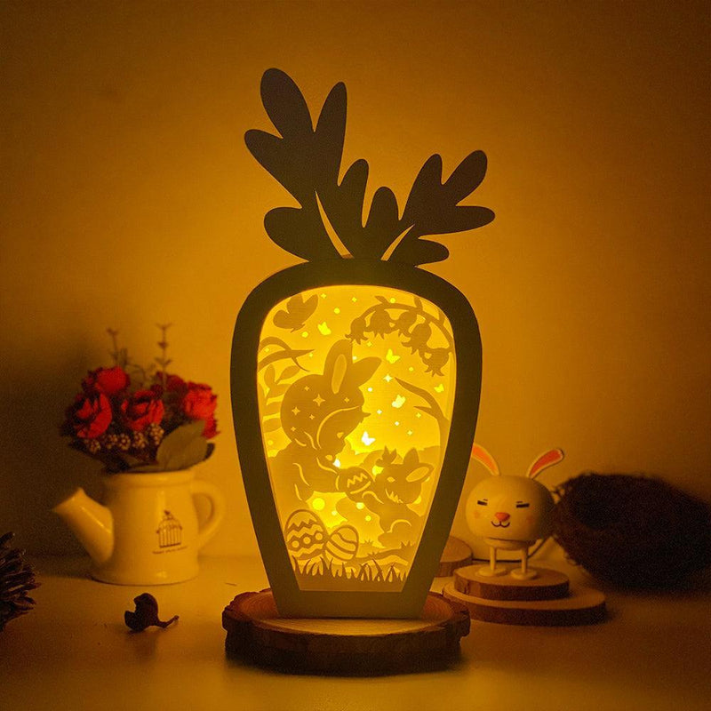 Easter 6 - Paper Cut Carrot Light Box File - Cricut File - 5.5x11.4 Inches - LightBoxGoodMan - LightboxGoodman