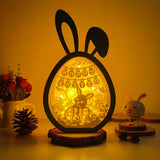 Easter 7 - Paper Cut Bunny Light Box File - Cricut File - 6.4x10.9 Inches - LightBoxGoodMan