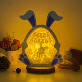 Easter 7 - Paper Cut Bunny Light Box File - Cricut File - 9,7x7,5 Inches - LightBoxGoodMan