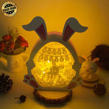 Easter 7 - Paper Cut Bunny Light Box File - Cricut File - 9,7x7,5 Inches - LightBoxGoodMan - LightboxGoodman