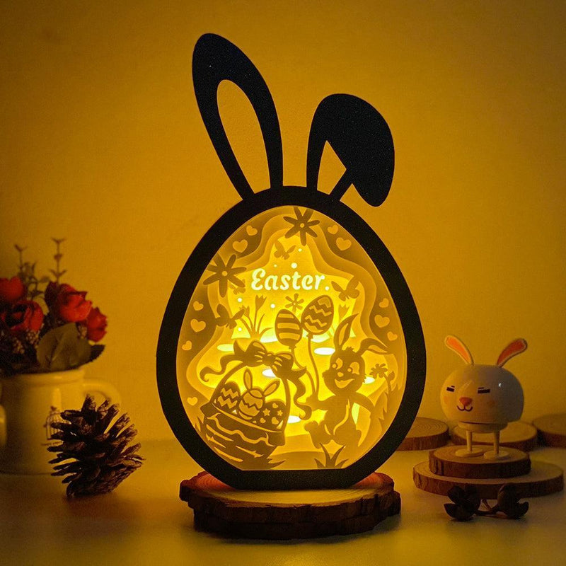 Easter 8 - Paper Cut Bunny Light Box File - Cricut File - 6.4x10.9 Inches - LightBoxGoodMan - LightboxGoodman