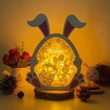 Easter 8 - Paper Cut Bunny Light Box File - Cricut File - 9,7x7,5 Inches - LightBoxGoodMan