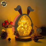 Easter 8 - Paper Cut Bunny Light Box File - Cricut File - 9,7x7,5 Inches - LightBoxGoodMan - LightboxGoodman